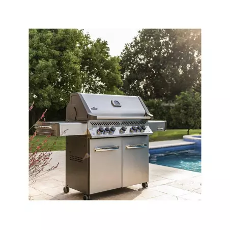 Napoleon Barbecue Gaz Prestige 665 INOX 5 Brûleurs + Sizzle Latéral + Brûleur Arrière 9 Napoleon Barbecue Gaz Prestige 665 INOX 5 Brûleurs + Sizzle Latéral + Brûleur Arrière – Image 7