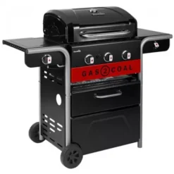 Barbecue Hybride Gaz & Charbon Gas2Coal 330 2.0 3 Brûleurs -Weber Soldes barbecue hybride gaz charbon gas2coal 20 3 bruleurs 4