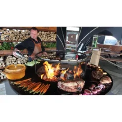 Brasero OFYR XL Plancha Acier Corten Pied 50cm -Weber Soldes brasero ofyr xl plancha acier cortene pied 50cm 3