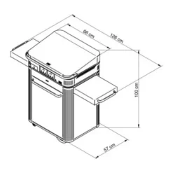 Pack Combo Plancha Electrique 65 Noir & Inox Avec Capot Noir - ENO -Weber Soldes combo plancha electrique enosign 65 acier noir inox 2